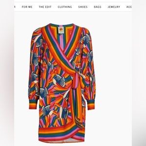 Farm Rio Tucanes Wrap Mini Dress